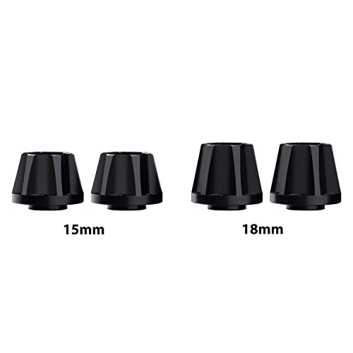 DJX 4pcs 12mm Hex Aluminum 1.9" or 2.2" Wheel Hub Extension Adapter for 1/10 RC Crawler Axial SCX10 TRX4 D90 (15mm Extension) - size: 15mm Extension Adapter