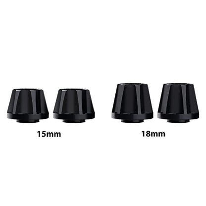 DJX 4pcs 12mm Hex Aluminum 1.9" or 2.2" Wheel Hub Extension Adapter for 1/10 RC Crawler Axial SCX10 TRX4 D90 (15mm Extension) - size: 15mm Extension Adapter
