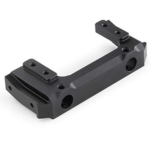 MOHERO Alloy Metal Front Bumper Mount for 1/10 AXIAL SCX10 II 90046 RC Crawler Car (Black) - color: Black