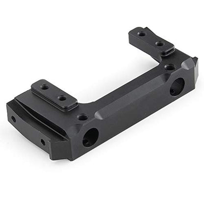 MOHERO Alloy Metal Front Bumper Mount for 1/10 AXIAL SCX10 II 90046 RC Crawler Car (Black) - color: Black