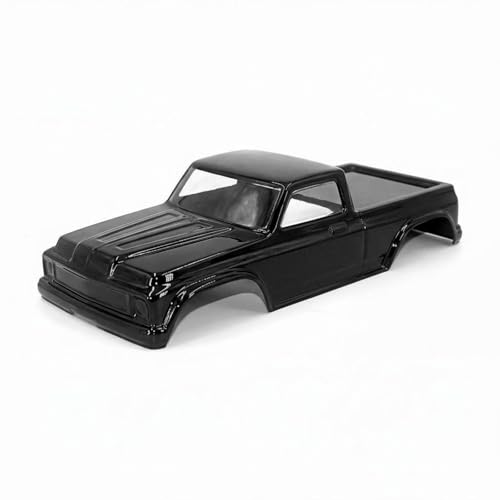 Menolana Scale Vehicle Cover RC Pickup Body Shell Truck Shell Model Body Shell Outer Shell with Ready Mounting Points Suitable for RC Hobby Builders Track Use Trail Runs Display Setups, Black - color: Black