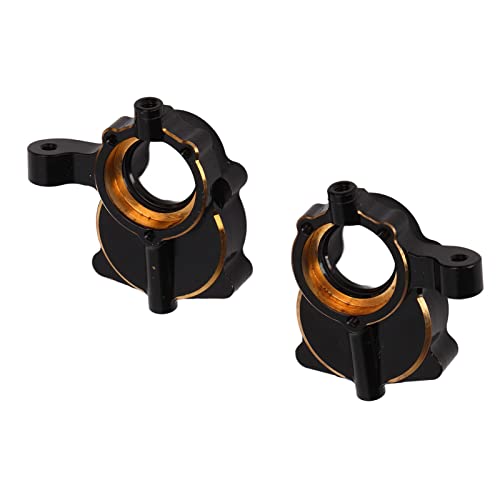 2Pcs Brass Portal Axle Housing for RGT EX86190 LC76 1/10 RC Crawler, Black - Coated Rustproof RC Steering Knuckle with Enhanced Stability and Wear Resistance