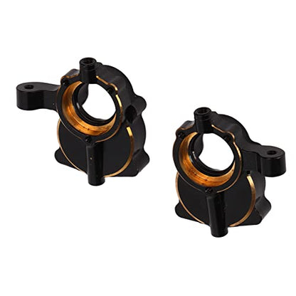 2Pcs Brass Portal Axle Housing for RGT EX86190 LC76 1/10 RC Crawler, Black - Coated Rustproof RC Steering Knuckle with Enhanced Stability and Wear Resistance