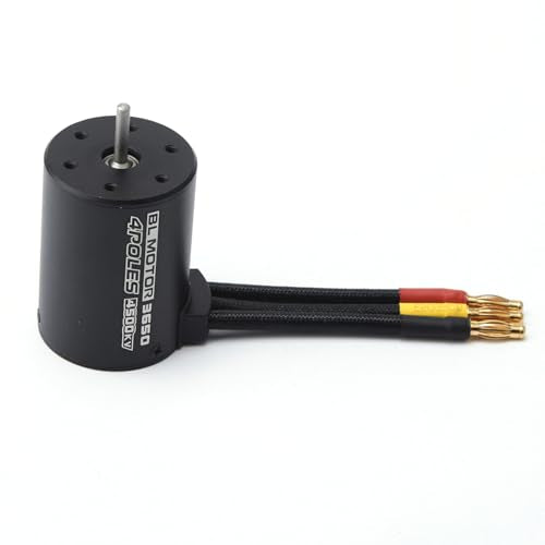 High Efficiency 3800KV Brushless RC Motor for 1 8 10 Trucks 550 Size Compatible Optimized Heat Dissipation Plug and Play Setup - size: 4500KV
