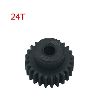5-Pack Steel 48P Pinion Gear Sets 24T 25T 26T 27T 28T with Screws for 3.175mm (1/8-Inch) Shaft 1/10 RC Car Brushless Brush Motor - size: 24T 25T 26T 27T 28T