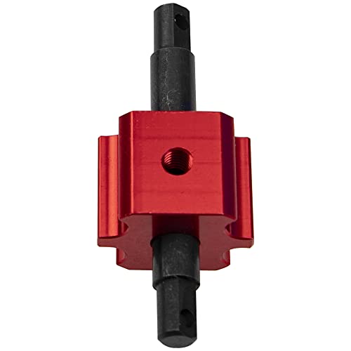 Aluminum RC Differential Locker Spool 4x4 Diff Locker Mounts Compatible with 1/10 Traxxas Slash 4X4 Rustler 4X4 Stampede 4X4 Hoss VXL 4X4 RC Car (Red) - color: Red
