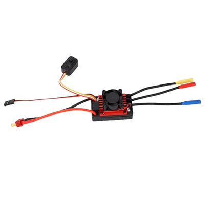 LICAEVEY RC Car ESC Brushless 60A, Electronic Speed Controller 1/10, Water Proof with Cooling Fan, Programmable for RC Truck Buggy, 5.85V 3A BEC, Multi Protection Off Road On Road