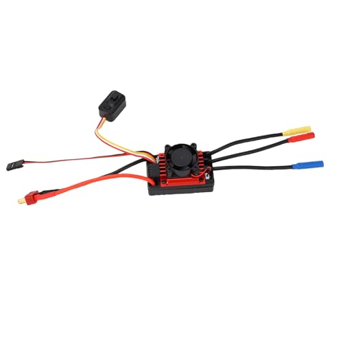RC Car ESC 60A Brushless, Water Proof Electronic Speed Controller for 1/10 RC Truck External Programming Port, Multiple Protections, High Performance 5.85V 3A BEC for Off Road