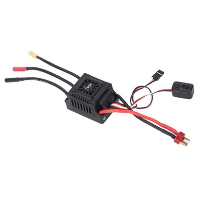 Brushless RC ESC Water Proof Electronic Speed Controller for 1/10 1/12 1/14 1/16 RC Cars, 2 to 3S Lipo Battery Compatible, High Performance, Easy Installation (45A)