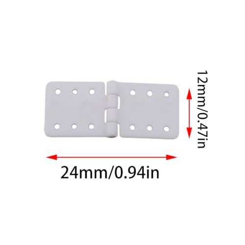 30PCS White 24x12 Remote Control Aircraft Hinges Nylon Hinge for RC Airplane Model Airplane Parts Fixed Wing Model