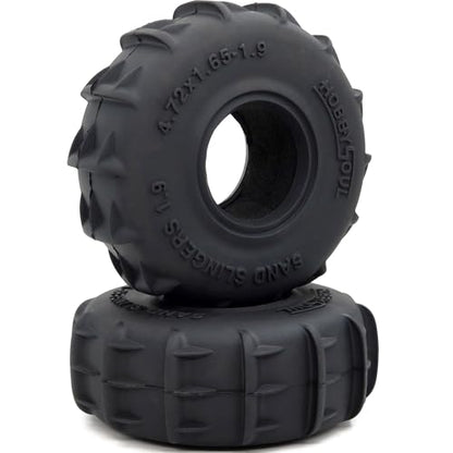 120mm Tall RC Sand Slingers 1.9 Tires 4-Pack for 1/10 TRX4 SCX10 | off-road tires with foam insert, designed for sand and snow terrain, replacement upgrade for 1/10 RC crawler trucks - style: 120mm Tall - 1.9 Sand Slingers tires