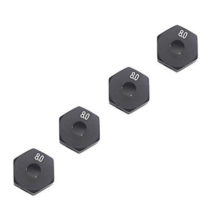 Share Goo Aluminum Alloy 12mm Wheel Drive Hex Hub Adapter with Pins Compatible with Axial SCX10 90046 Tamiya CC01 1/10 RC Crawler Car (8mm Thickness)