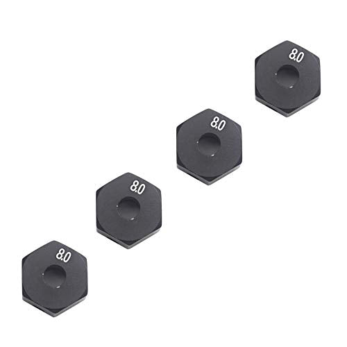 Share Goo Aluminum Alloy 12mm Wheel Drive Hex Hub Adapter with Pins Compatible with Axial SCX10 90046 Tamiya CC01 1/10 RC Crawler Car (8mm Thickness)