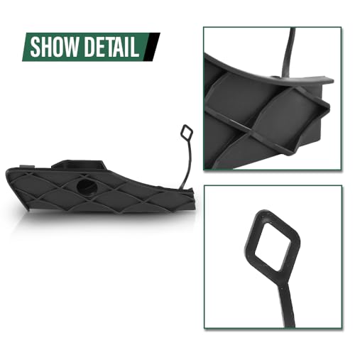 LQI Front Bumper Tow Eye CPA Cover Right Passenger Side | Fit Benz GLK250 Bluetec 4Matic 2013-2015, Fit Benz GLK350 (submodel: 4Matic, Base) 2013-2015 2048851124, A2048851124 Black - size: Front | Fit Benz GLK250 GLK350 2013-2015