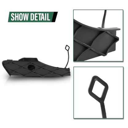 LQI Front Bumper Tow Eye CPA Cover Right Passenger Side | Fit Benz GLK250 Bluetec 4Matic 2013-2015, Fit Benz GLK350 (submodel: 4Matic, Base) 2013-2015 2048851124, A2048851124 Black - size: Front | Fit Benz GLK250 GLK350 2013-2015