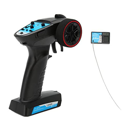 ZJchao 3 Channel RC Transmitter with Speed Adjustment & Receiver Kit 2.4GHz for Car Boat Remote Control System