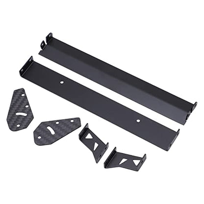 RC Car Rear Wing Tail Spoiler Aluminium Alloy Carbon Fiber Upgrade Parts Aerodynamic Modified Accessories Heavy Duty Components for 1 10 On Road Racing Drift Vehicles Universal