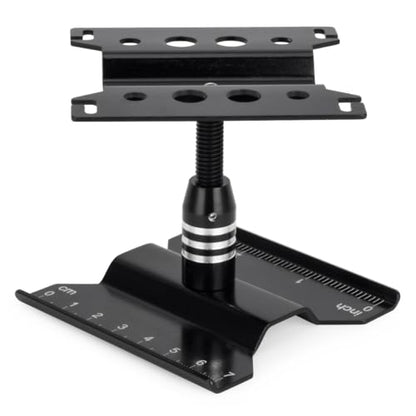 Aluminum Repair Station Work Stand Assembly Platform 360 Degree Rotating for 1/16 1/18 1/24 RC Crawler Axial SCX24 Traxxas TRX4M (Black)