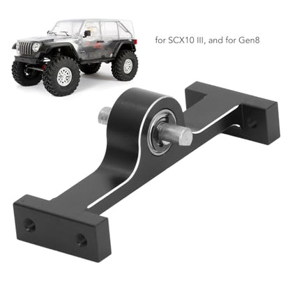 Aluminum Alloy 70mm Transfer Case for 1/10 RC Crawler, RC Transfer Case with 5mm Steel D Shaped Shaft, Compact Gearbox for SCX10 III Gen8 Off Road Upgrade (Black) - color: Black