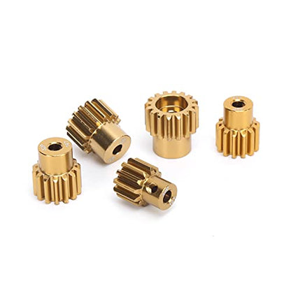 5PCS 32DP 540 Motor Pinion Gear, 12T 13T 14T 15T 16T Pinion Motor Gear Set with Hex Key for 1/10 RC Car Brushed Brushless Motor, 16T 3 175mm Shaft Pinion Gears Parts Set Kit