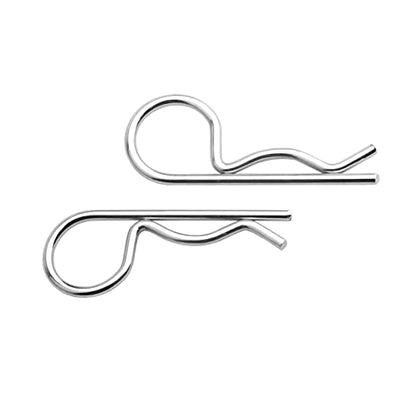 20pcs HobbyPark Universal RC Car Body Clips and Retainer for All 1/10 1/12 Scale Arrma Traxxas Axial SCX10 Losi Redcat HPI Exceed Shell Replacement Pins - size: 1.2mm Rod Silver Clips
