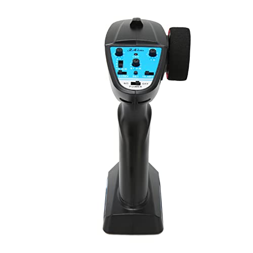 RC Transmitter and Receiver, 3 Channel 2.4GHz with 100+ Meters Range Throttle Speed Limit Braking Protection, RC Controller and Receiver Kit with 2.4GHz for Car Boat