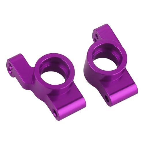Aluminum Steering Knuckles, C Hubs Front Rear Shock Mount Suspension Arms Transmission Cover Wheel Hex for 1/24 Buggy Losi Micro-B Upgrade Set,8 Set (Purple)-65165 - color: Purple