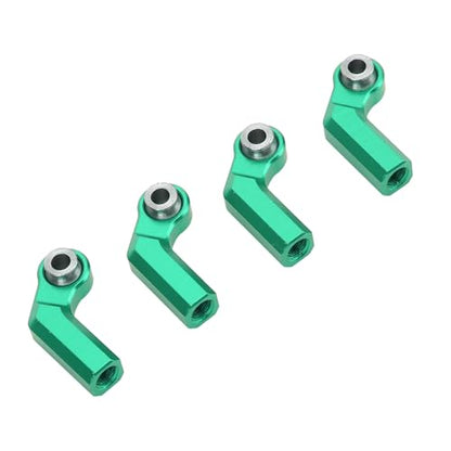 7.0mm Ball, Alloy RC Link Rod End with M4 Linkage Rod End, CW 7mm Ball Joint Set for 1/10 Model Car, Replacement Part for Model Car (Green)