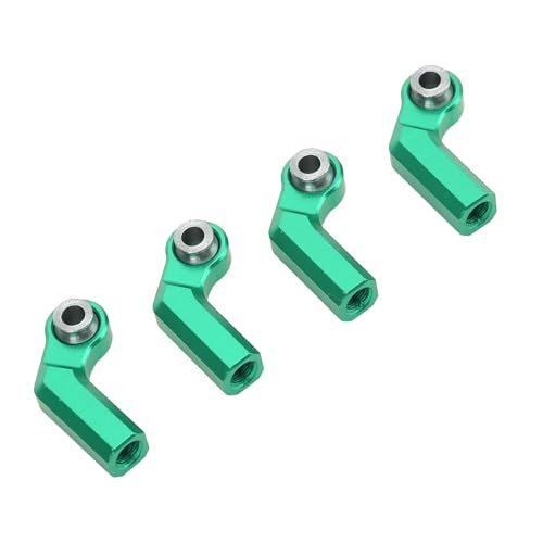 FILFEEL Metal Ball, 7.0mm, M4 Curved CW 7mm Ball Joint Set for 1/10 Model Car, Alloy RC Link Rod End with Accuracy, Wear Resistant and Erosion Resistant, Tight Connection, Easy - color: Green