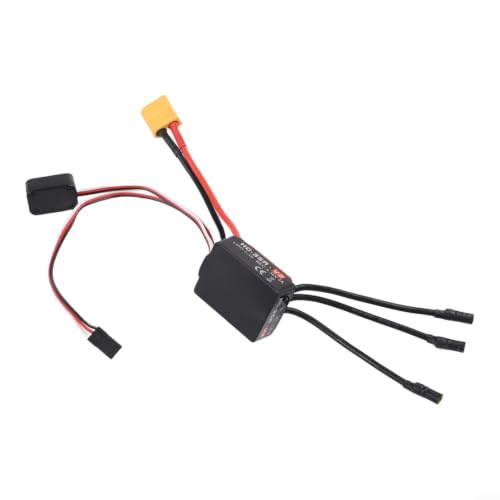 HG35A-V2 Sensorless Brushless ESC 35A Continuous Waterproof Dustproof 1/18 RC Car Controller 2-3S for lipo NiMH for multi Safety Protections External Program Port Adjustable Brake Punch Built-In 5.38V - size: D