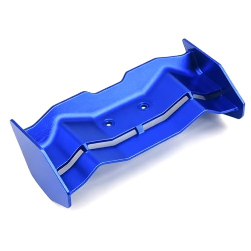 Aluminum Upgrade Parts Set for ARRMA 1/16 Mini Kraton 3S, Front/Rear Upper/Lower Arm, Gearbox Cover, Wing, Steering Link (Blue Wing) - color: Blue Wing