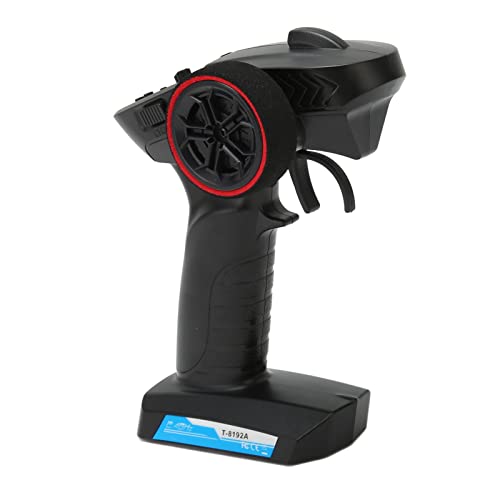Dpofirs 3 Channel RC Transmitter 2.4GHz | Remote Controller with Speed Adjustment for Car Boat, Ergonomic Grip 100m Range