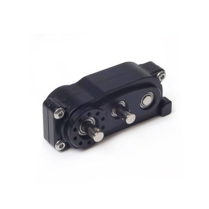 Metal Transfer Case with Reverse Shaft for 1/10 RC Crawler Axial SCX10 Chassis DIY Prefixal Planetary Gear Transmission Upgrade (Black)