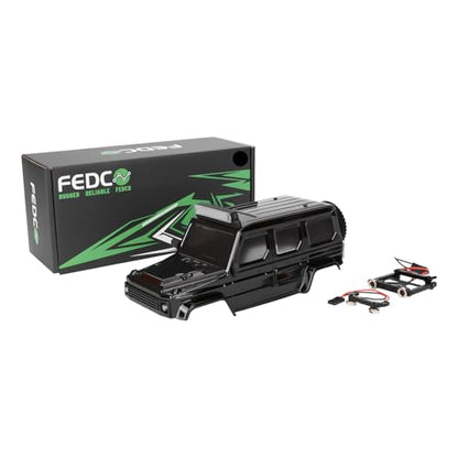 SCX24 Body Magnetic Stand with Lights for SCX24 Upgrades | PC Front and Rear Body for SCX24 Bronco JLU C10 Basecamp 1/24 RC Crawler - style: Black