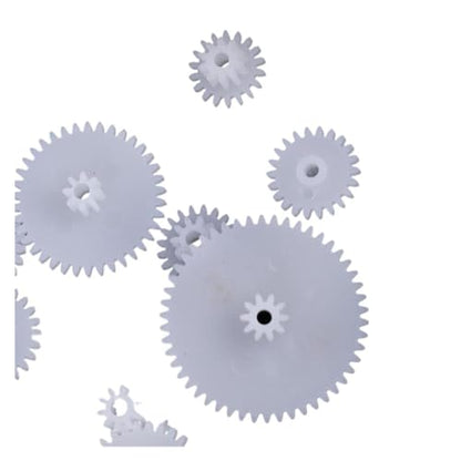 58 Pcs DIY Plastic Drive Toy Gears Set for RC Car Double Reduction Gears and Parts Single Shaft Motor Transmission Gear