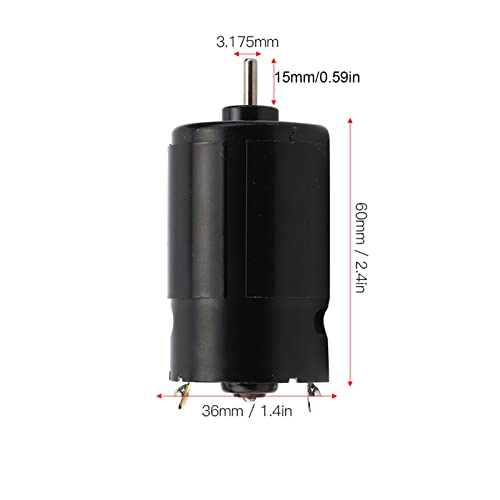 550 Brushed Motor High Performance RC Car Boat Motor with Ball Bearing Low Noise Design 12T 21T 29T 35T Options Metal Black 36mm Diameter (35T) - size: 35T