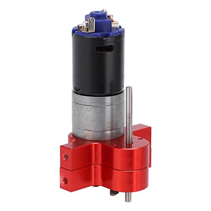 Dilwe RC Motor Gear Box Set, RC Transmission Gear Box with 370 Motor Upgrade Parts for WPL B1 B?1 C14 C?14 1/16 Truck(Red)