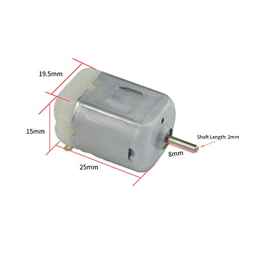 Lot of 2 Small DC 130 Motor 3V 6 V for Model,Fan,Remote Control Devices 8000RPM - size: 130 DC Motor 2PCS