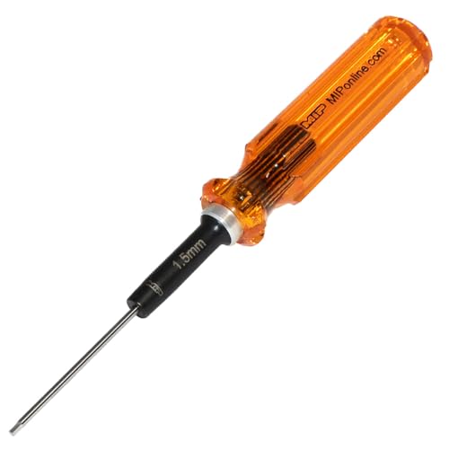 MIP 9207 Metric Hex Screwdriver RC Tools Kit (1.5mm) – Precision Hexagon Screwdriver for RC Cars, Quadcopter, Helicopter, and FPV Racing Drone Models - size: 1.5mm