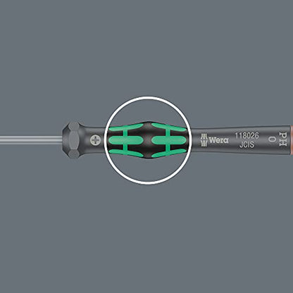 Wera 05118035001 Kraftform Micro 2067 Torx TX Electronics Precision Screwdriver, TX1 Head, 40mm Blade Length - size: Torx TX 1 Head, 40mm Blade