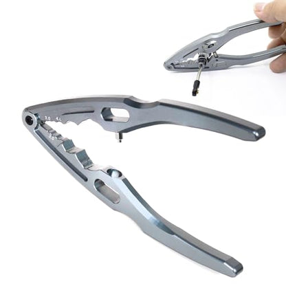 RC Multi-Function Shock Pliers Aluminum Alloy RC Clamps 3.0 3.5 4.0 Shock Pivot Balls Tie Rods Shafts Assembly Disassembly Tool For 1/8 1/10 Crawler On Off Road Buggy Truck Car (Titanium) - color: Titanium