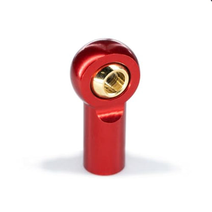[20Pcs] M3 RC Ball Joint Rod End Links, CNC Aluminum Alloy M3 Rod Ends with Gold-Plated Copper Ball, Precision Linkage Ends for 1/10 RC Crawler Axial SCX10, Traxxas, Tamiya, Redcat -Red - color: Red