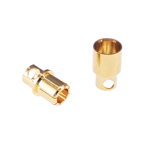 6pairs 8.0mm Gold Plated Male and Female Bullet Banana Connectors Plugs for DIY RC Battery ESC Motor(C168-6)