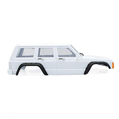 RC Car Hard Body Shell Kit,313mm Wheelbase Cherokee Body Car Shell for 1/10 RC Crawler Axial SCX10 & SCX10 II 90046 90047 TRX4 Kit (White) - color: White
