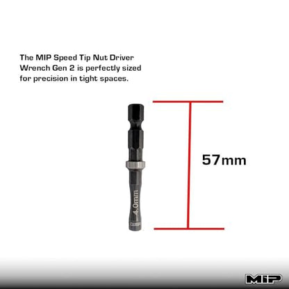 MIP Nut Driver 1/4" Drive Bit Speed Tip For Small Drills for Traxxas Arrma Axial Losi Redcat RC Quadcopter Helicopter FPV Racing Drone Models (4.0mm) - size: 4.0mm