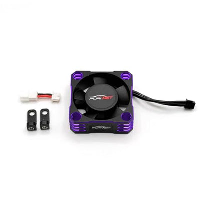 Furitek AeroSpin 30K Aluminum Fan Kit for SlideTech ESC – Remote Control Car, RC Car Electronic Accessory, RC Car ESC Cooling Fan (Black Purple (FUR-2673)) - color: Black Purple (FUR-2673)