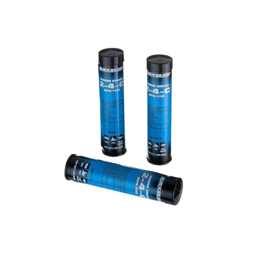 Quicksilver 802861Q1 2-4-C Marine Grease/Lubricant with PTFE - 3 Oz. Cartridge - style: 3 oz. Cartridge