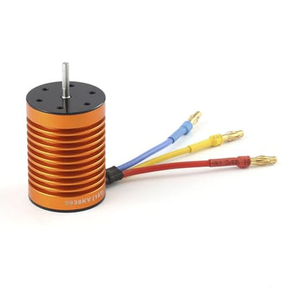 HUIOP 10T Motor, OCDAY 10T 3930KV 4 Poles Sensorless Brushless Motor and Waterproof 60A Sensorless Brushless Car ESC for 1/10 RC Car Truck Boat