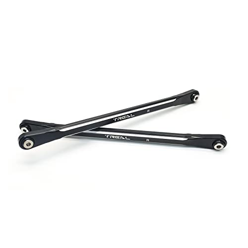 TREAL Aluminum 7075 Camber Links, Rear Suspension Links Compatible with 1/8 Sledge (Black) - color: Black