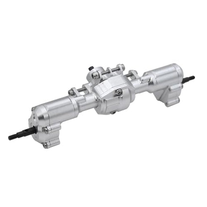 Aluminum Front Rear Portal Axle Complete Axles Set with Servo Mount for 1/18 RC Crawler Redcat Ascent-18 Ascent18 Upgrade Parts (Silver) - color: Silver